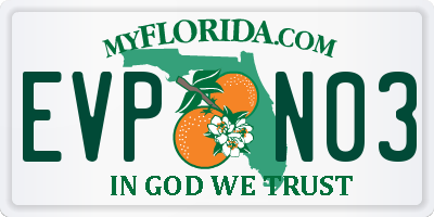 FL license plate EVPN03