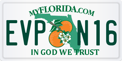 FL license plate EVPN16