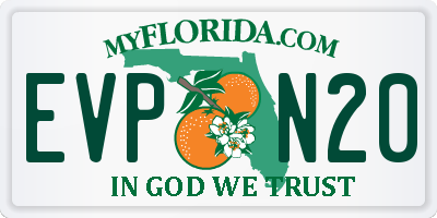 FL license plate EVPN20