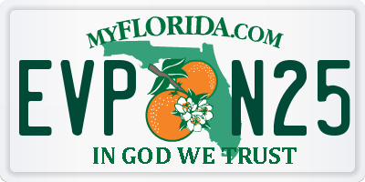 FL license plate EVPN25