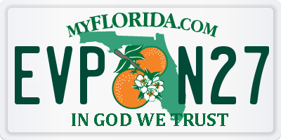 FL license plate EVPN27