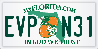 FL license plate EVPN31