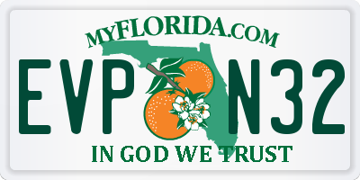 FL license plate EVPN32