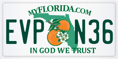 FL license plate EVPN36