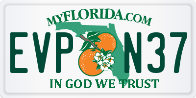 FL license plate EVPN37