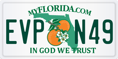 FL license plate EVPN49