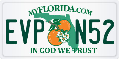 FL license plate EVPN52