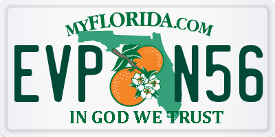 FL license plate EVPN56