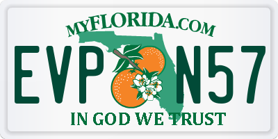 FL license plate EVPN57