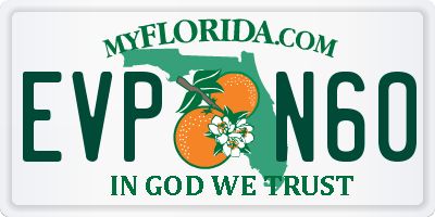 FL license plate EVPN60