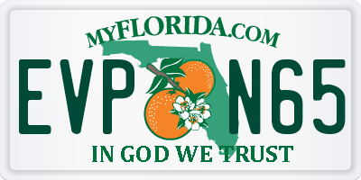 FL license plate EVPN65
