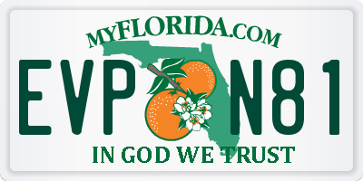 FL license plate EVPN81