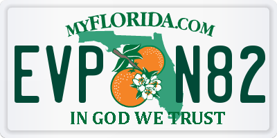 FL license plate EVPN82