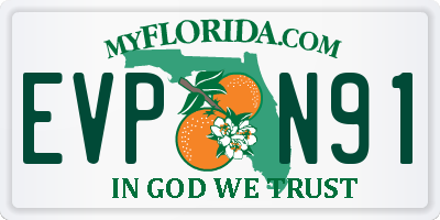 FL license plate EVPN91