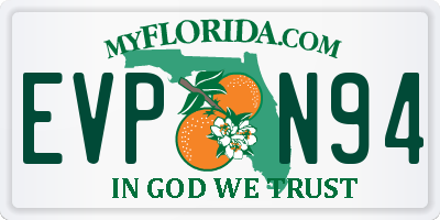 FL license plate EVPN94