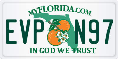FL license plate EVPN97