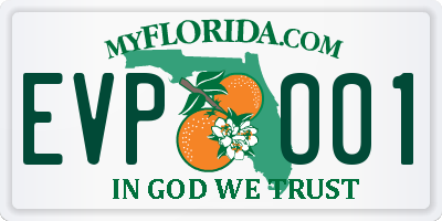 FL license plate EVPO01