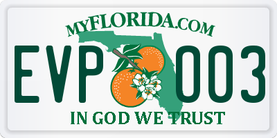 FL license plate EVPO03
