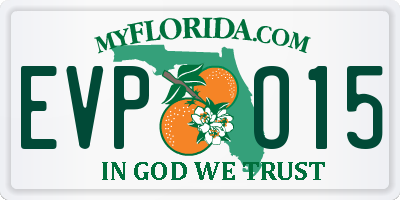 FL license plate EVPO15