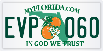 FL license plate EVPO60