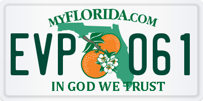 FL license plate EVPO61