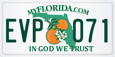 FL license plate EVPO71