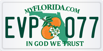 FL license plate EVPO77