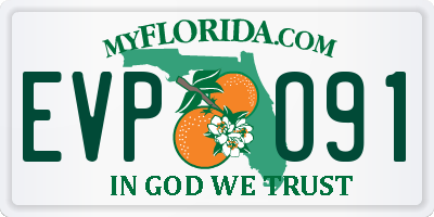 FL license plate EVPO91