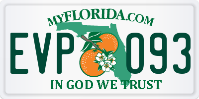 FL license plate EVPO93