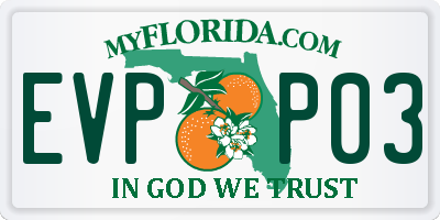 FL license plate EVPP03