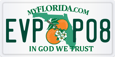 FL license plate EVPP08