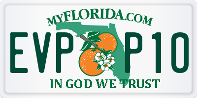 FL license plate EVPP10