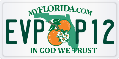 FL license plate EVPP12