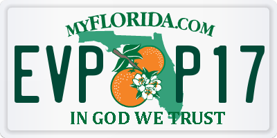 FL license plate EVPP17