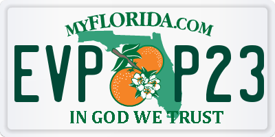 FL license plate EVPP23
