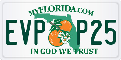FL license plate EVPP25