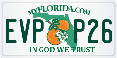 FL license plate EVPP26