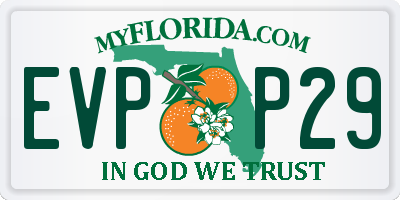 FL license plate EVPP29