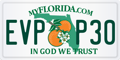 FL license plate EVPP30