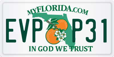 FL license plate EVPP31