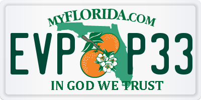 FL license plate EVPP33