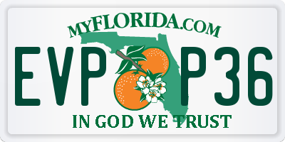 FL license plate EVPP36