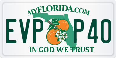 FL license plate EVPP40