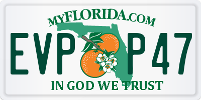 FL license plate EVPP47