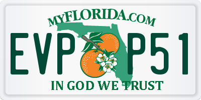 FL license plate EVPP51