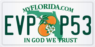 FL license plate EVPP53