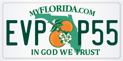 FL license plate EVPP55