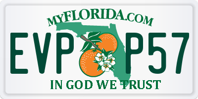 FL license plate EVPP57