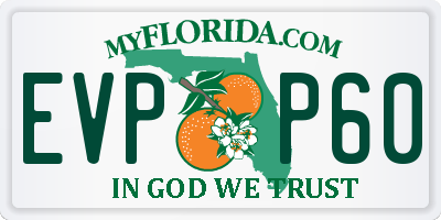 FL license plate EVPP60