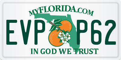 FL license plate EVPP62
